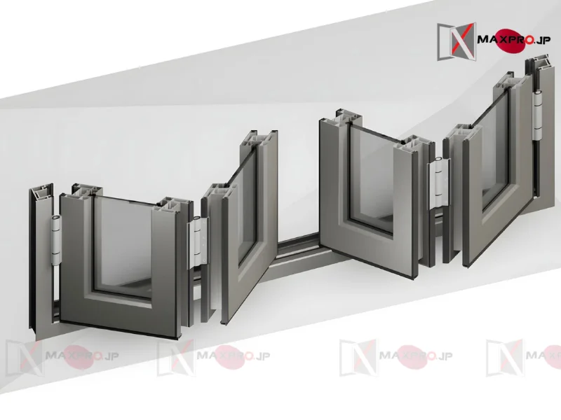 CỬA ĐI XẾP TRƯỢT HỆ SFD80 Plus