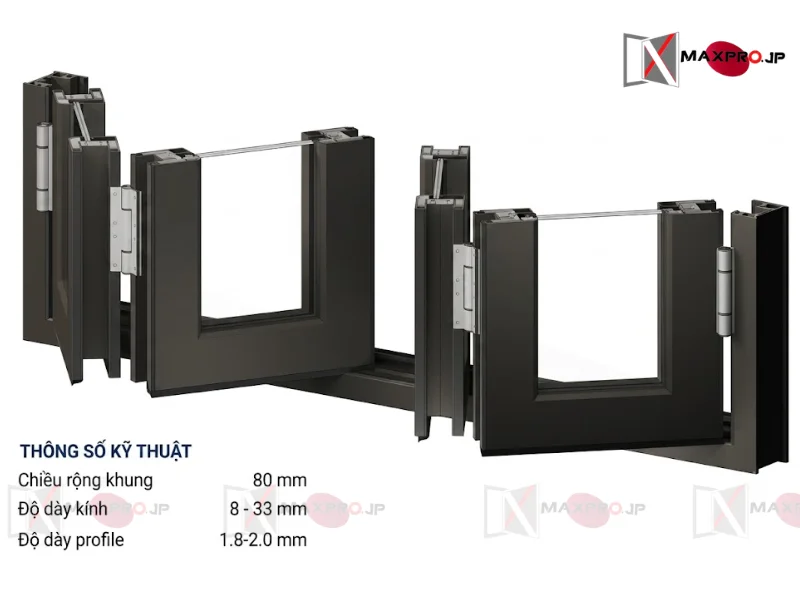CỬA ĐI XẾP TRƯỢT HỆ SFD80 Plus
