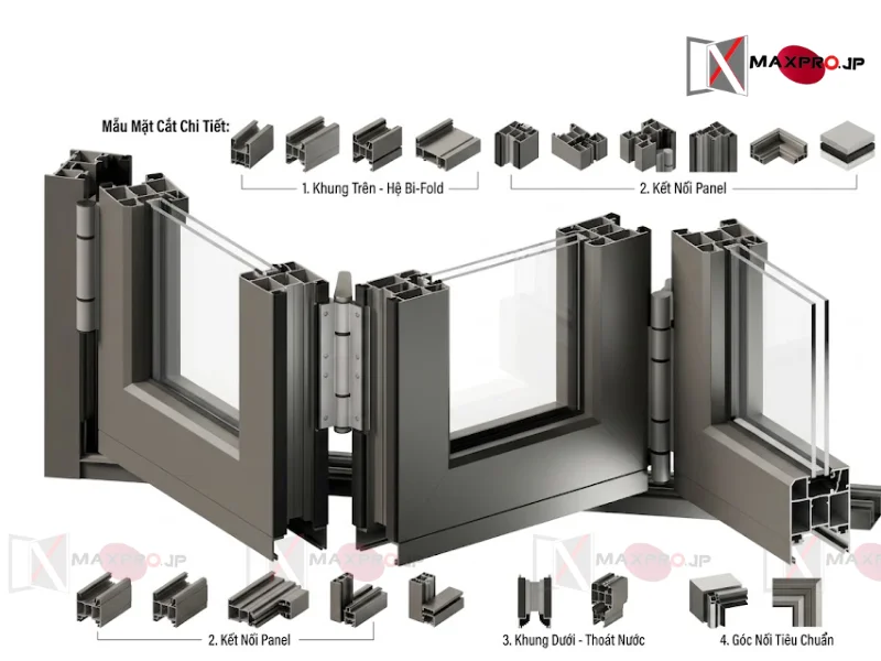 CỬA ĐI XẾP TRƯỢT HỆ SFD80