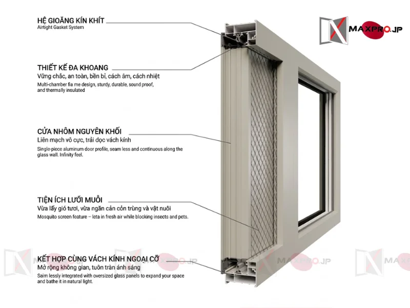 CỬA SỔ ĐỐI LƯU VÔ CỰC R70