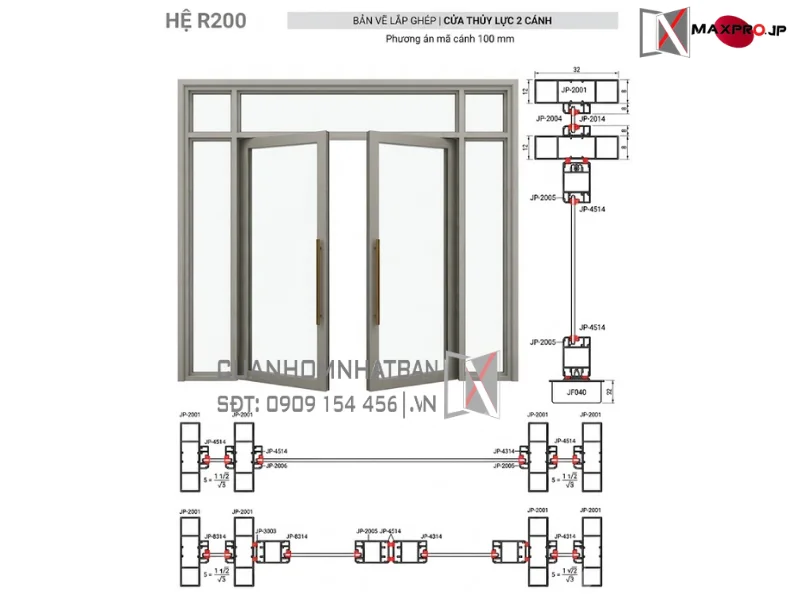 CỬA THỦY LỤC HỆ R200