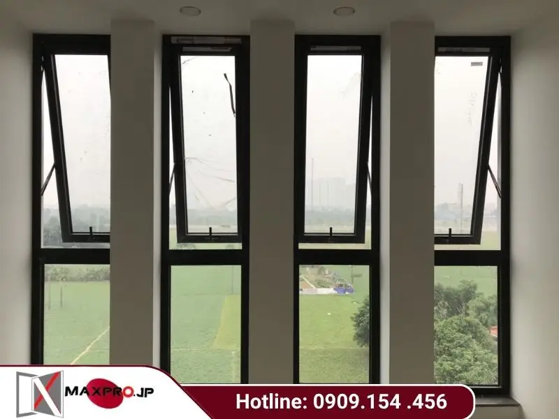 cửa sổ mở hất nhôm Maxpro