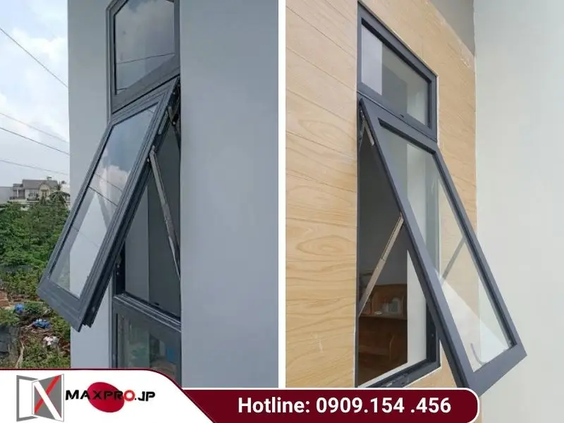 cửa sổ mở hất nhôm Maxpro