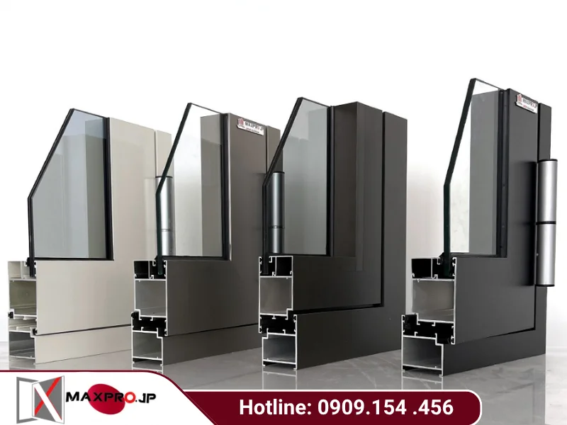 So sánh cửa nhôm Maxpro hệ 55, 65 và 83