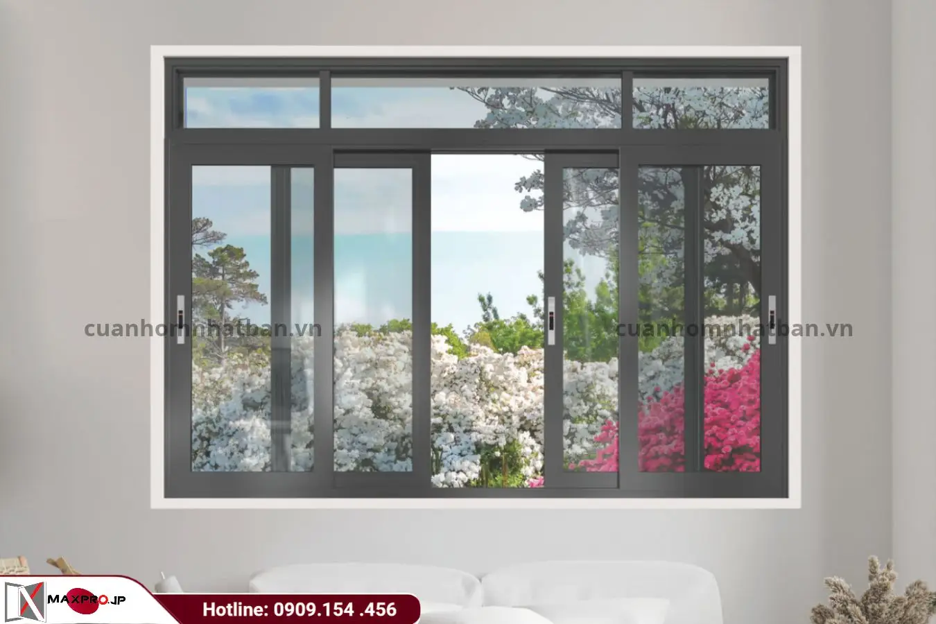 Cửa sổ mở trượt nhôm Maxpro hệ SW55