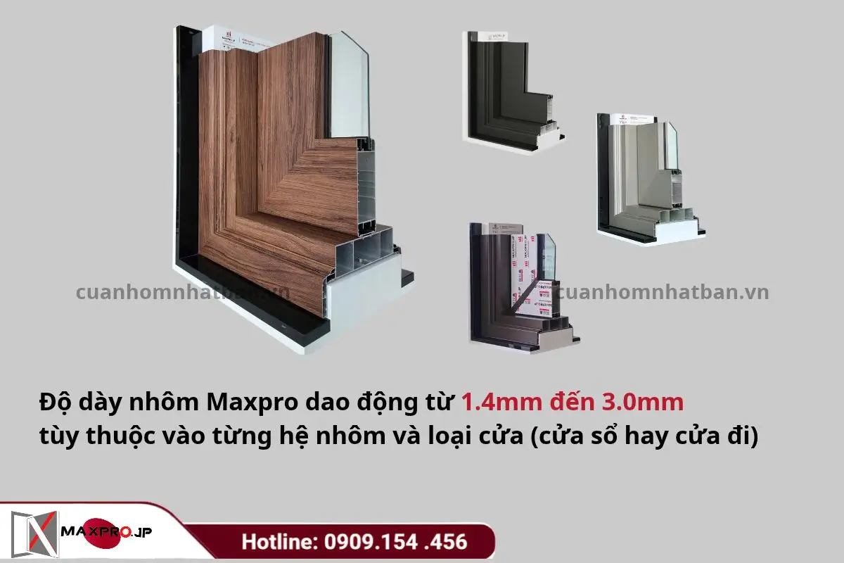 Kiểm tra độ dày nhôm theo hệ bạn đã lựa chọn hoặc đã bàn giao với đơn vị sản xuất