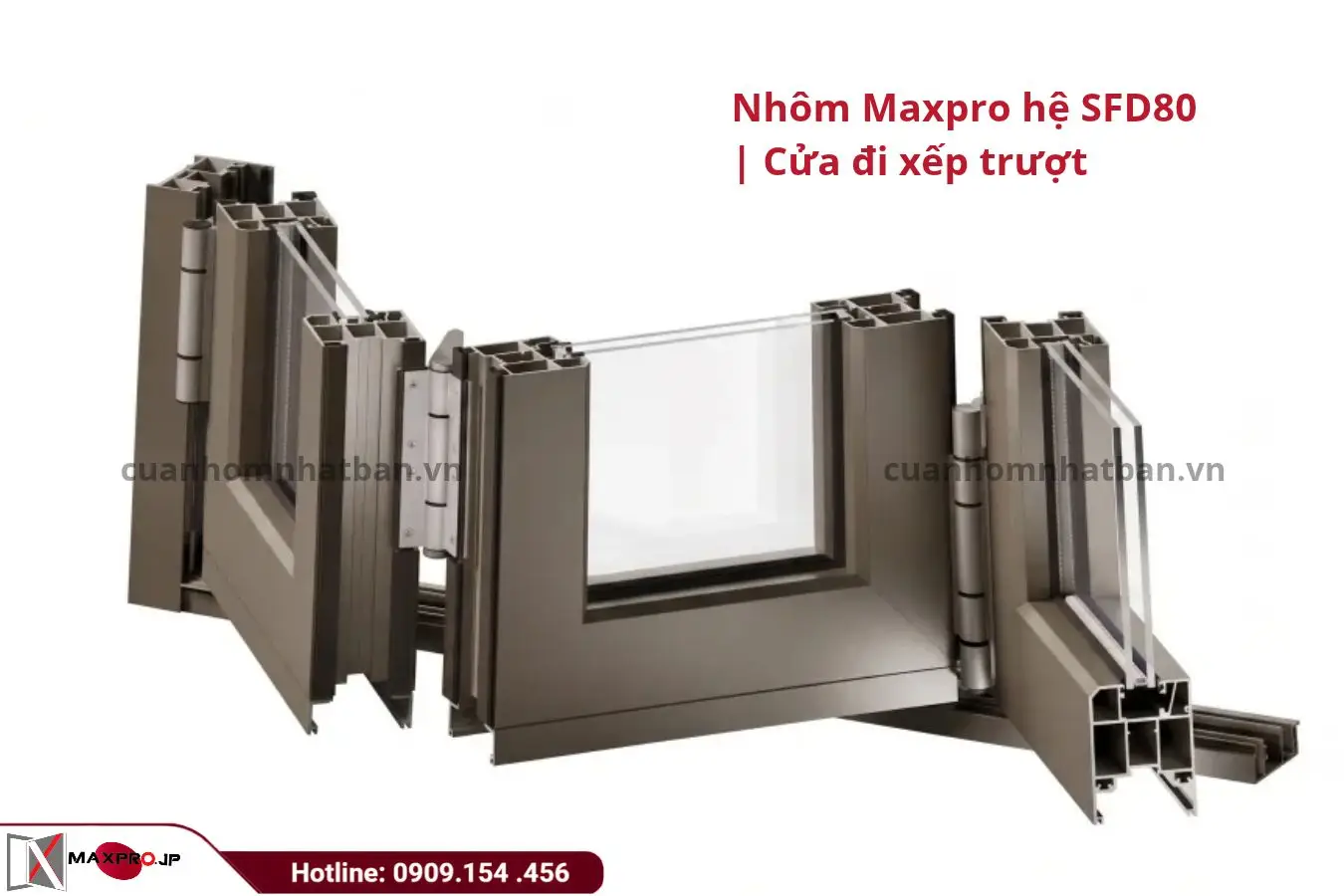 Nhôm Maxpro hệ SFD80 là cửa đi xếp trượt